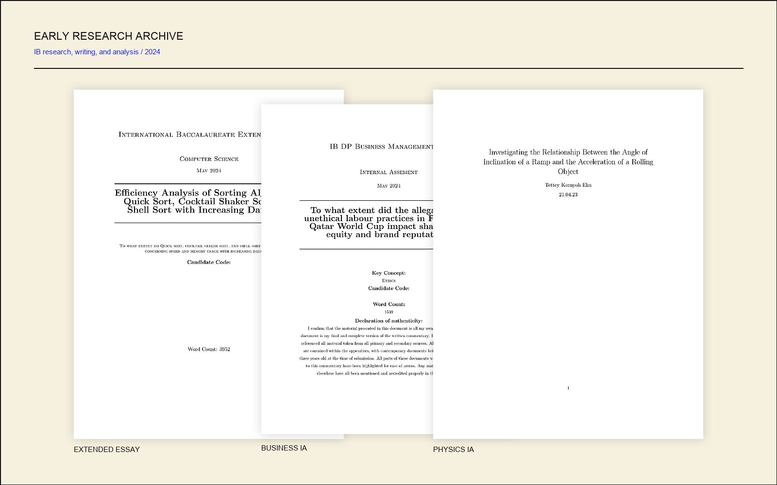 Early Research Archive lead image
